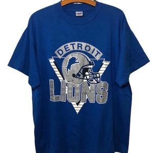 Vintage 80s Detroit Lions NFL American Football T Shirt XL Size